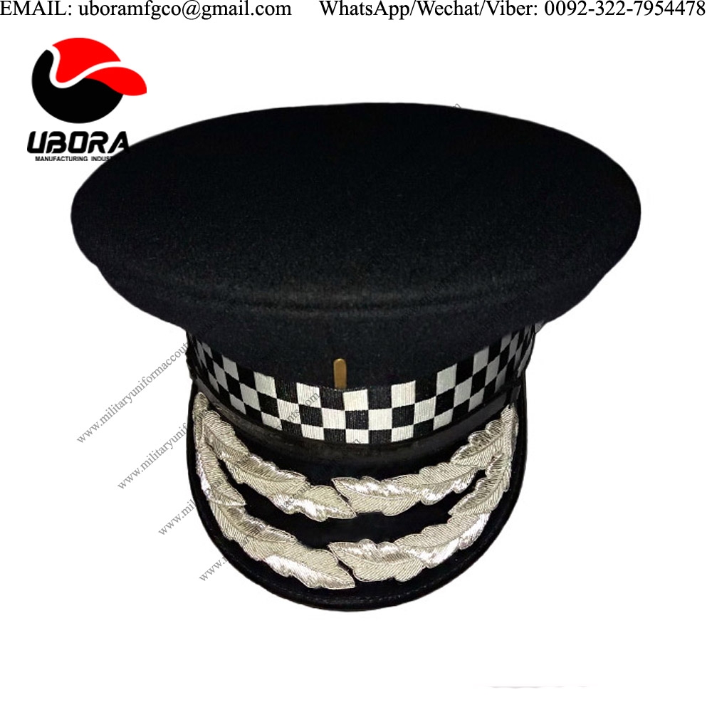 Double oakleaf peak cap with hand embroidery insignia Army Peak Cap manufacturers and Supplier,